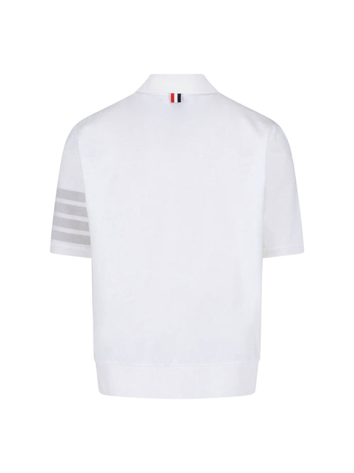 "4 Bar" Polo Shirt – White
