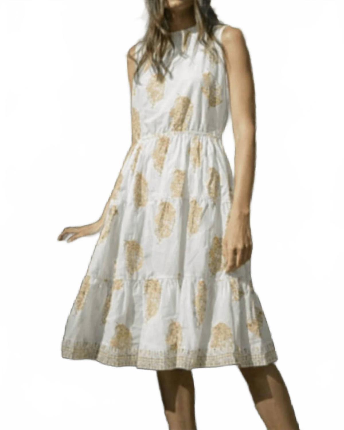 Aluna Midi Dress In Gold