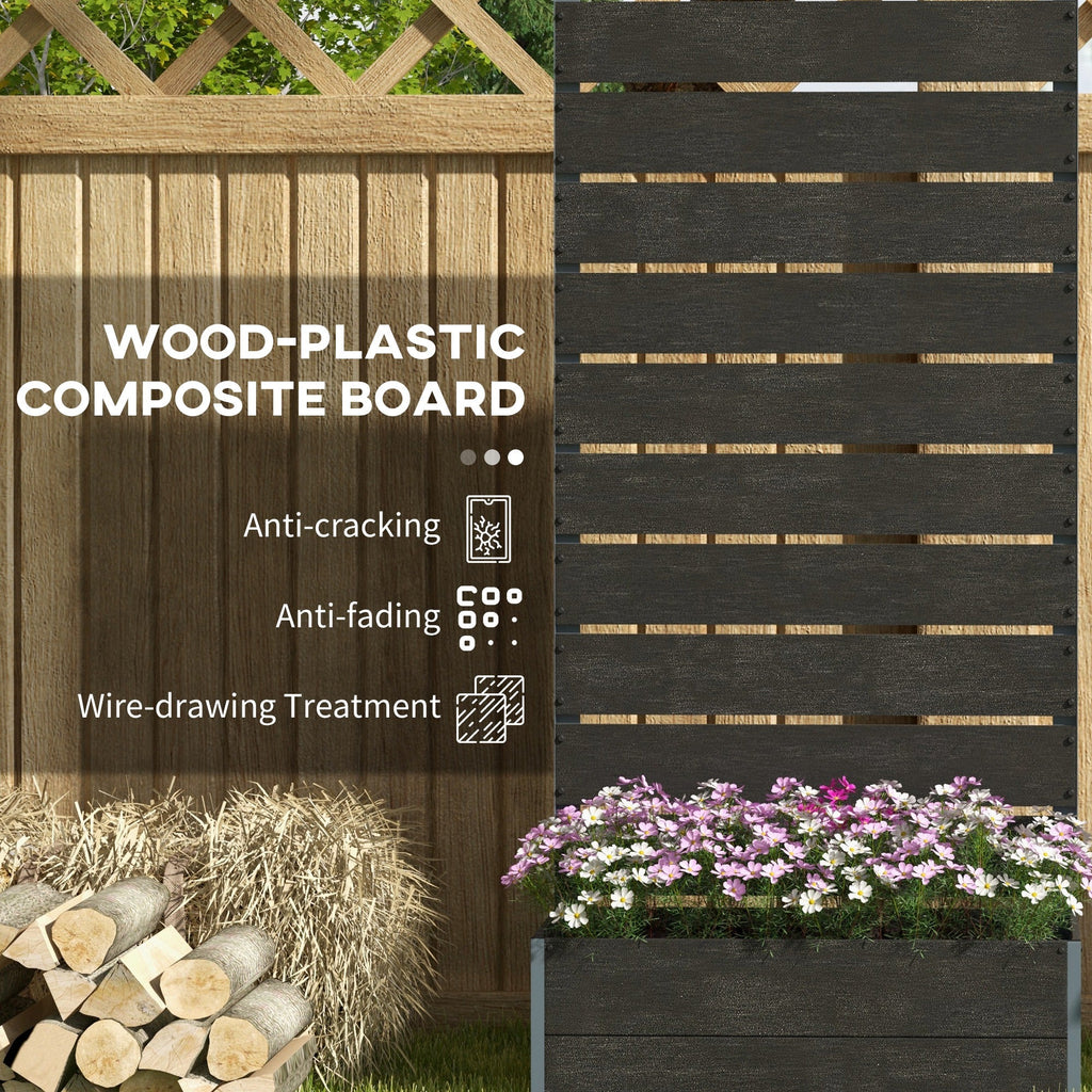 28"x15"x59" Raised Garden Bed with Trellis for Climbing Plants
