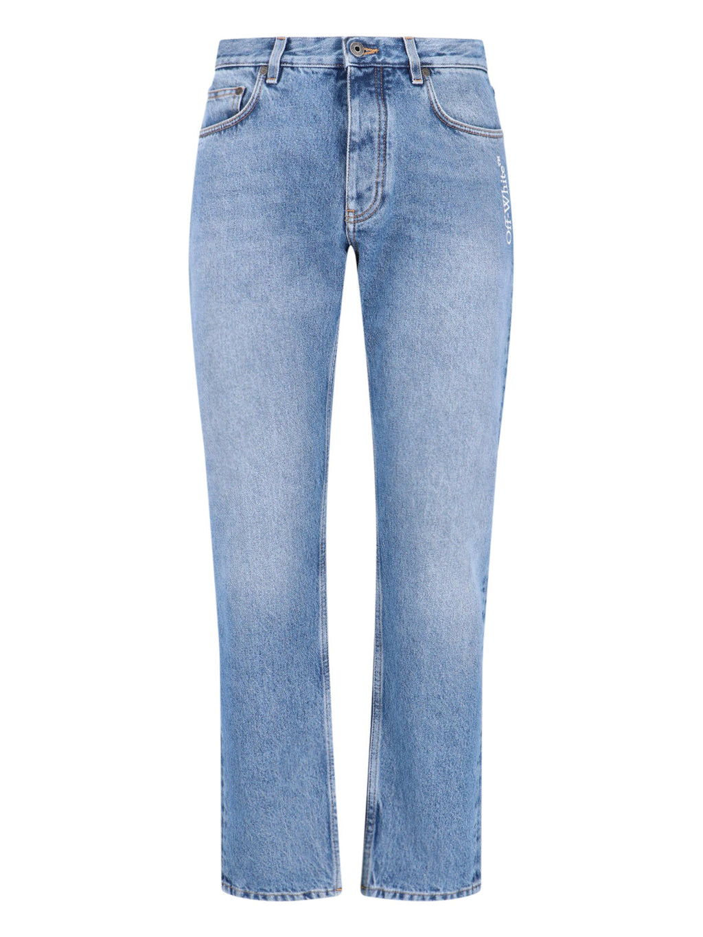 "Half-Arrow" Straight Jeans – Blue