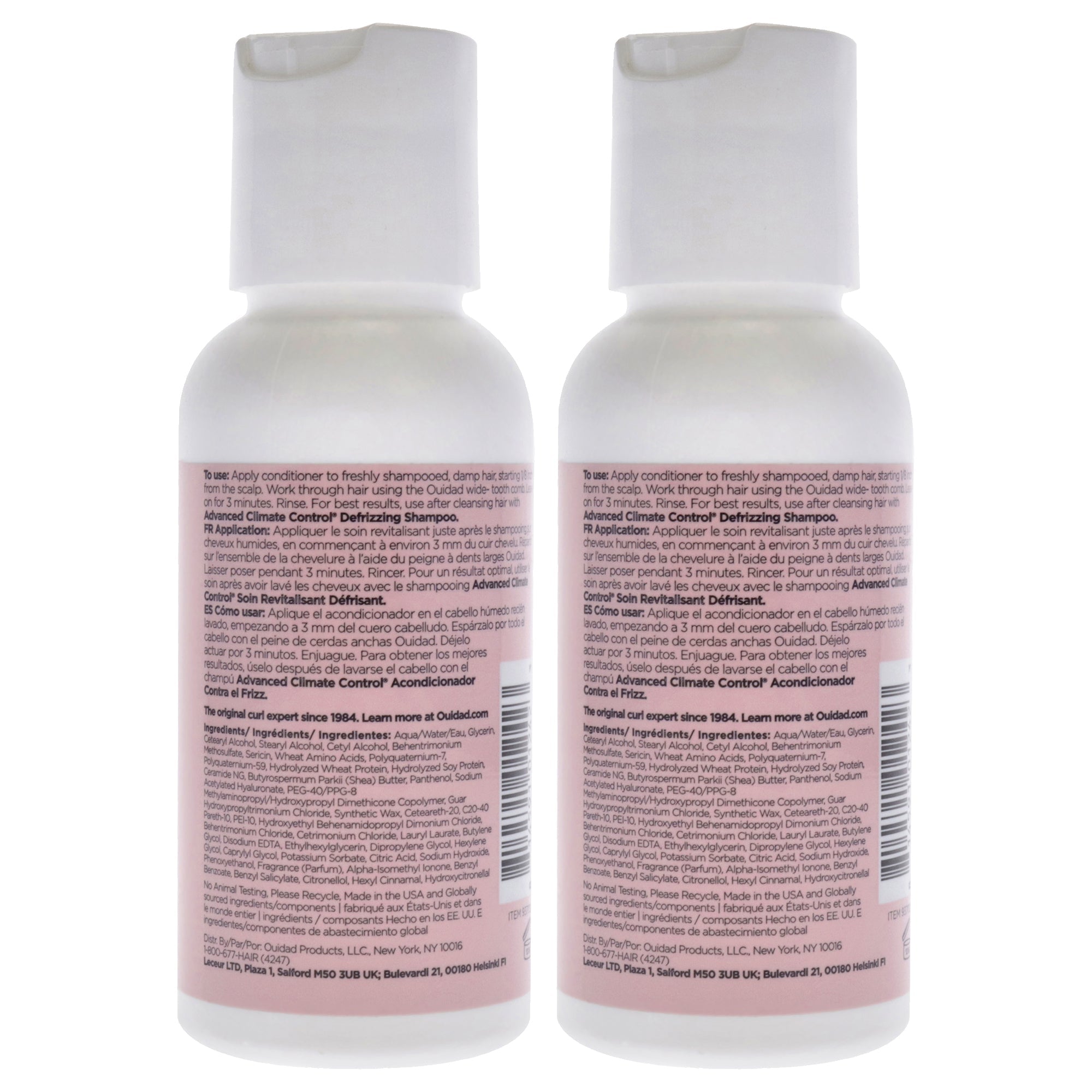 Advanced Climate Control Defrizzing Conditioner by Ouidad for Unisex - 2.5 oz Conditioner - Pack of 2