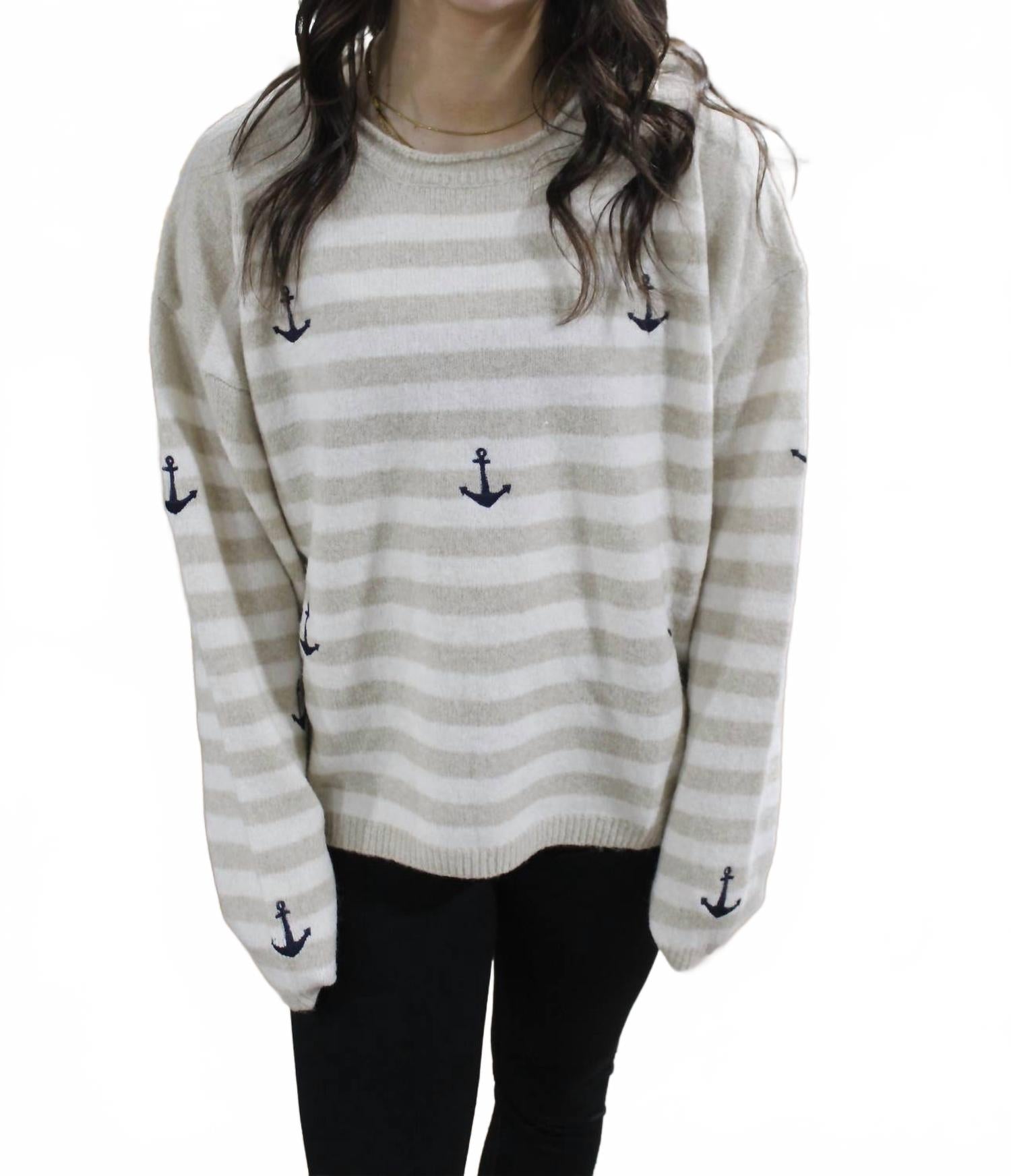 Anchor Sweater In Beige