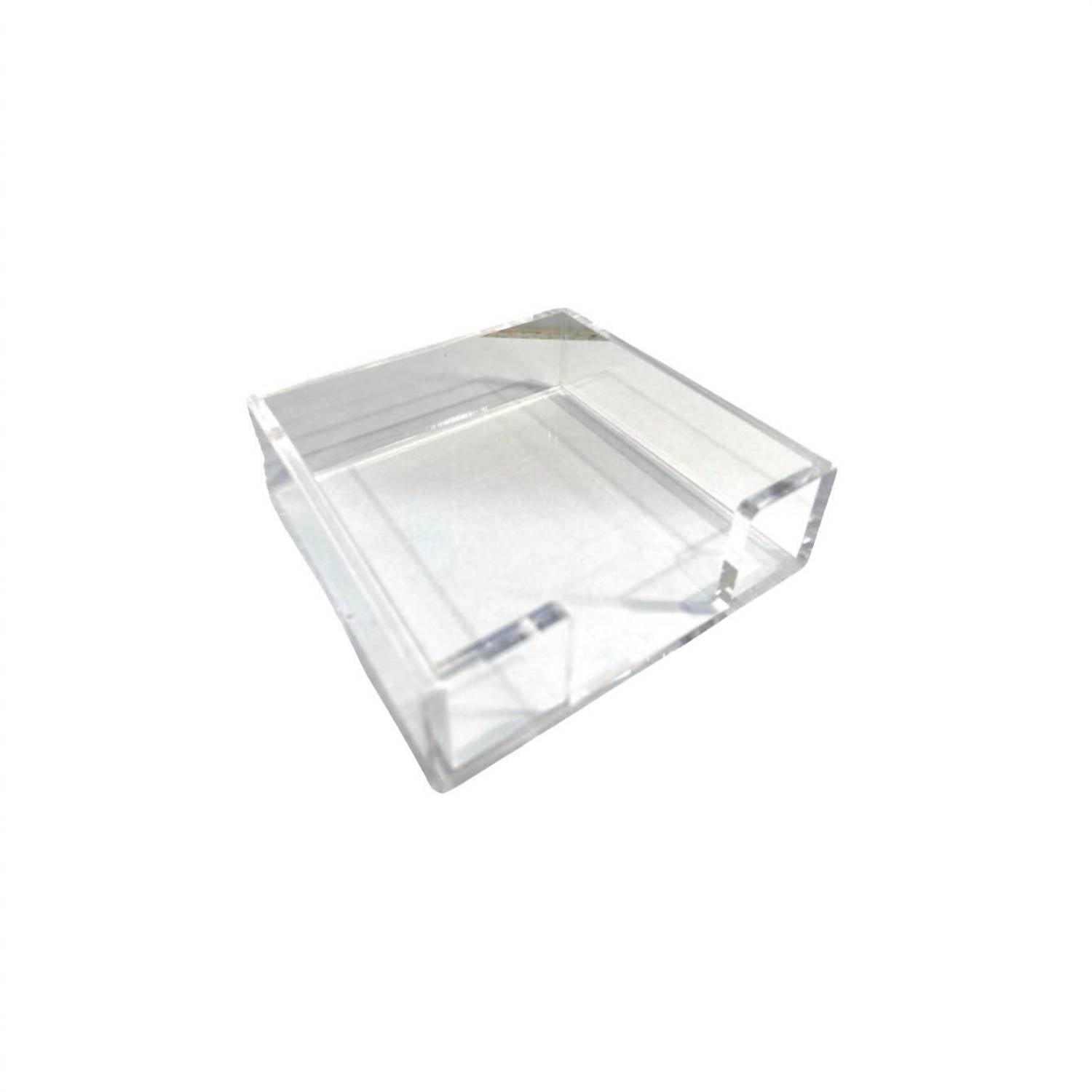 Acrylic Holder And Word Coaster - Set Of 4 In Black/white