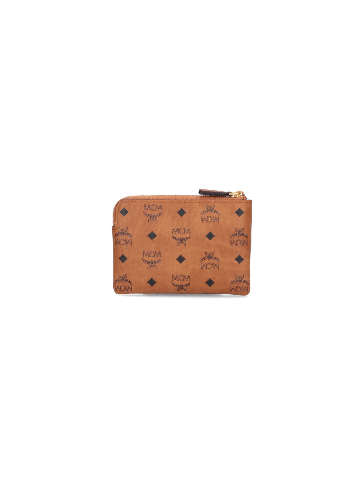 "Aren" Zip Coin Purse, In Brown "Visetos"