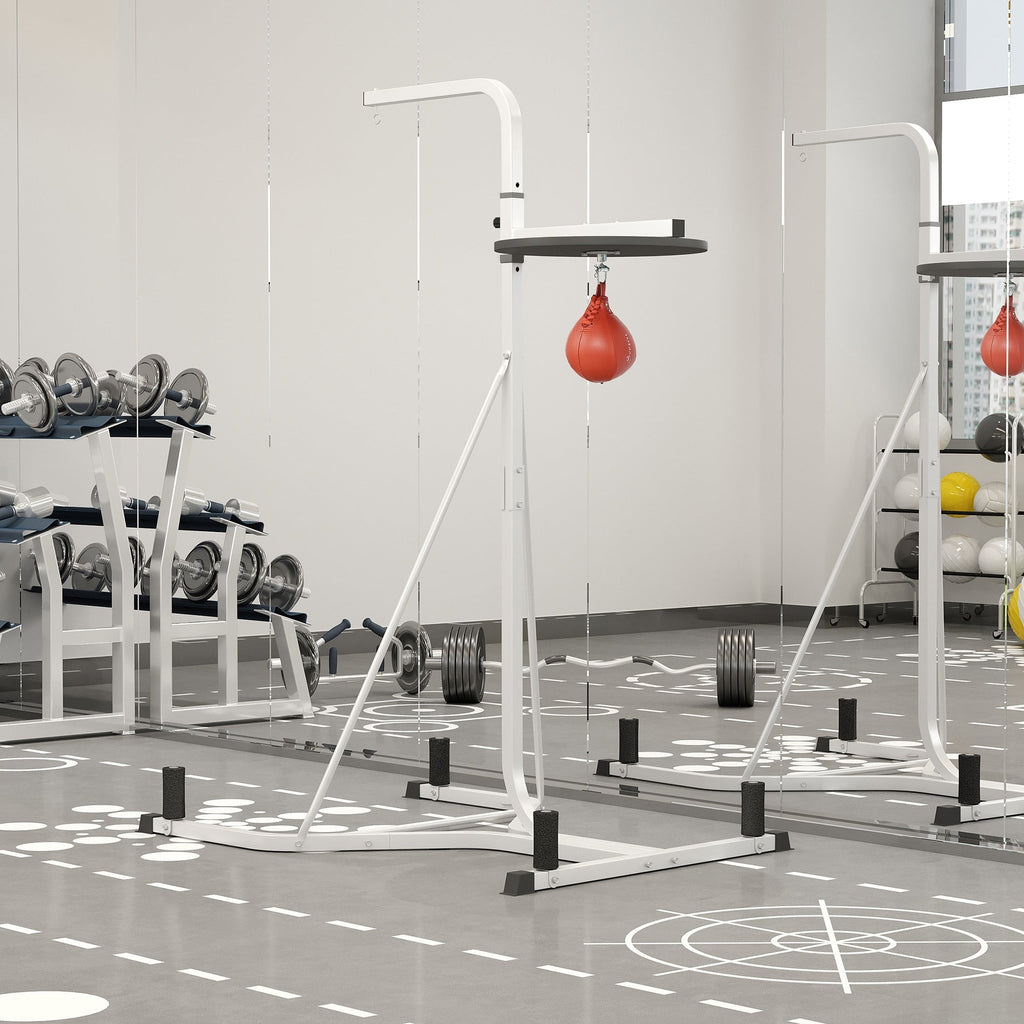 2-in-1 Freestanding Punching Bag Stand with Heavy and Speed Bag