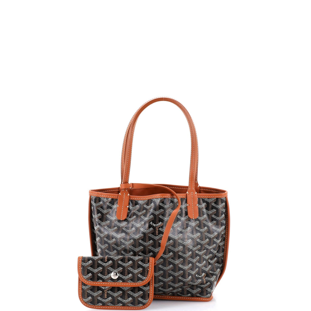 Anjou Reversible Tote Coated Canvas Mini