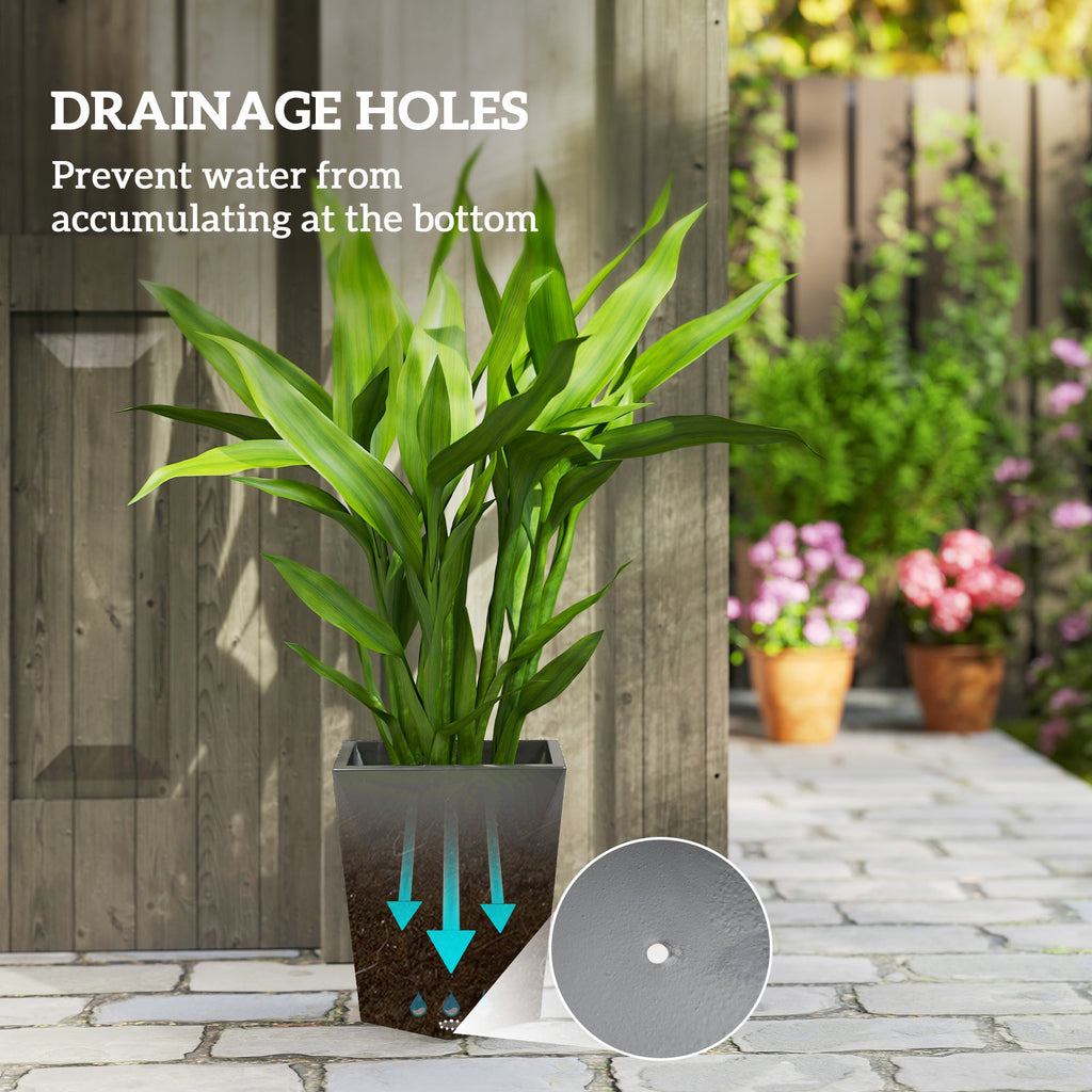 3-Pack Stackable MgO Planters with Drainage