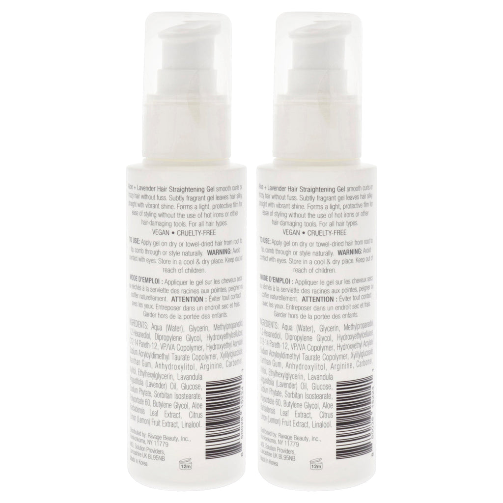 Aloe Plus Lavender Hair Straightening Gel by e.fek.tiv for Unisex - 3.38 oz Gel - Pack of 2