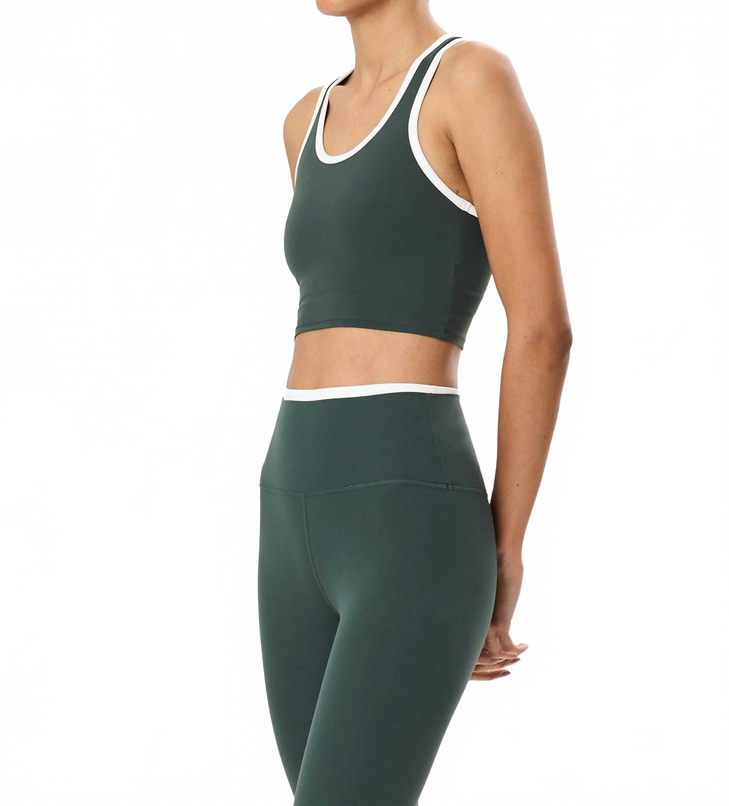 Amber Airweight Bralette In Military/white