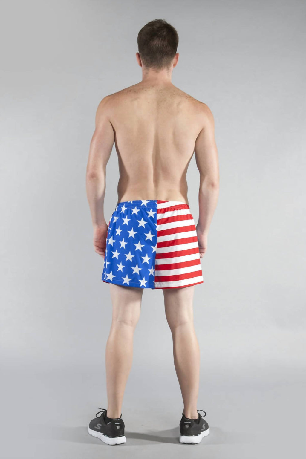 3.75" V-Notch Running Short In American Flag