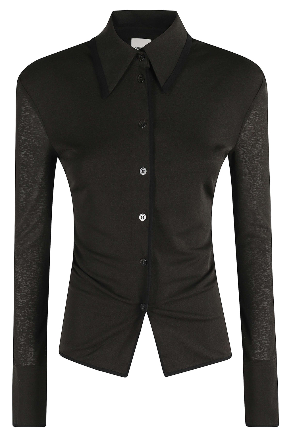Anthracite Black Idana Draped Shirt