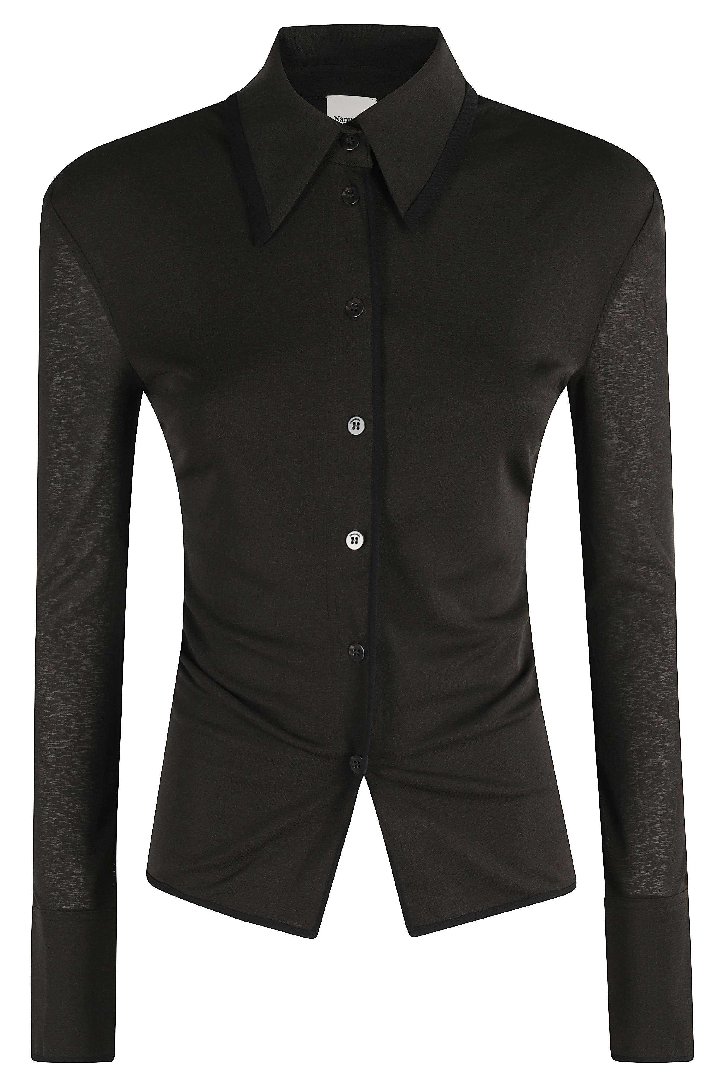 Anthracite Black Idana Draped Shirt