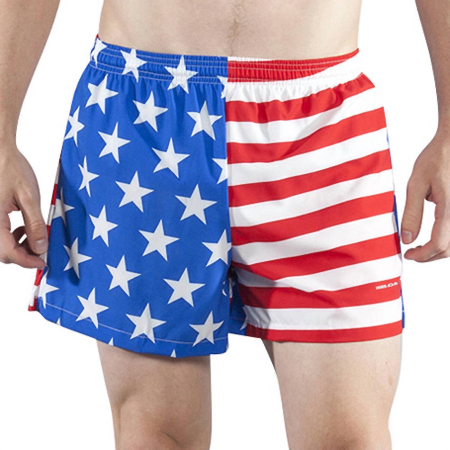 3.75" V-Notch Running Short In American Flag