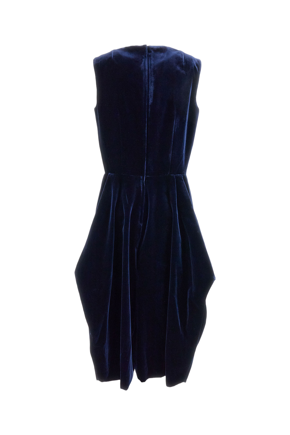 Asymmetrical Balloon-Leg Jumpsuit In Iridescent Deep Blue