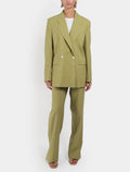 Anna Blazer In Sage Green
