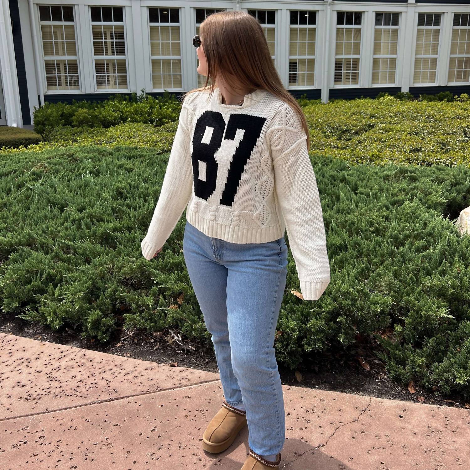 87 Cable Knit Sweater In White