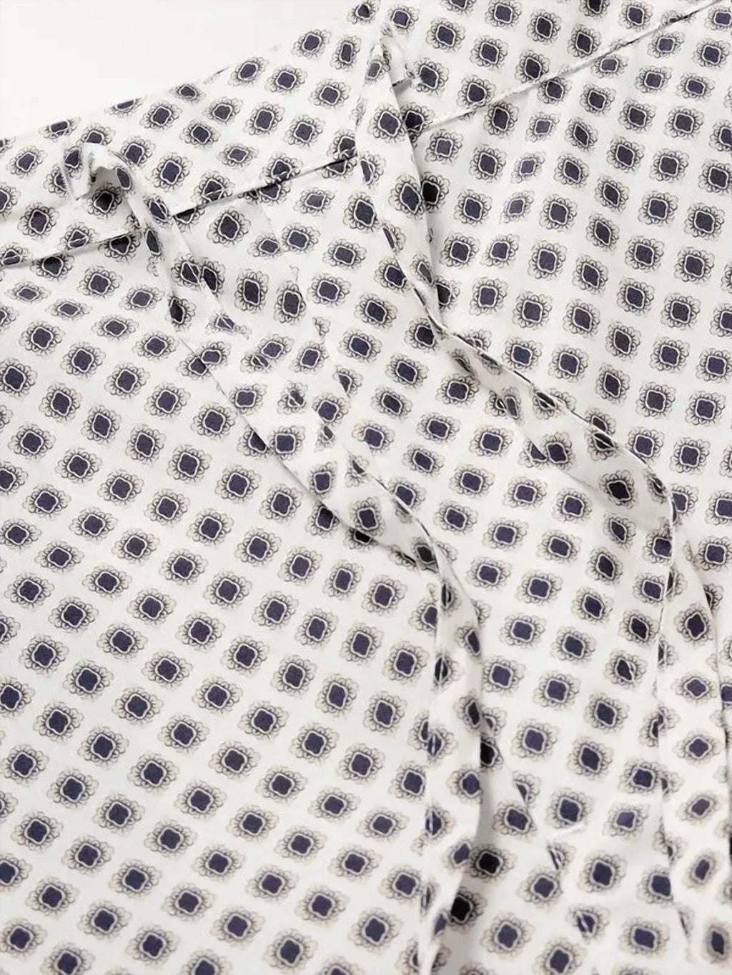 Alfred Solmio Printed Lyocell Trousers In White Sand