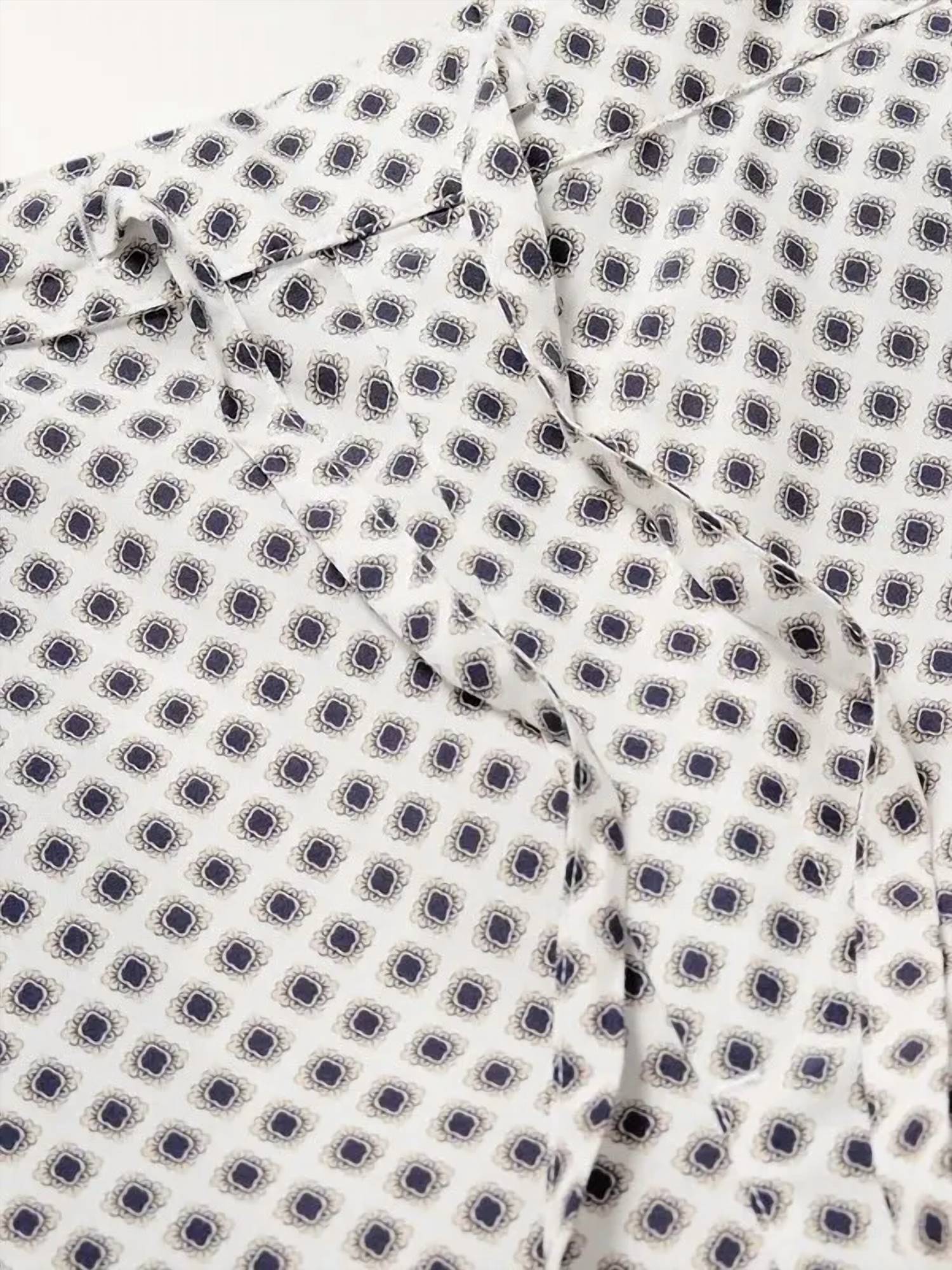 Alfred Solmio Printed Lyocell Trousers In White Sand