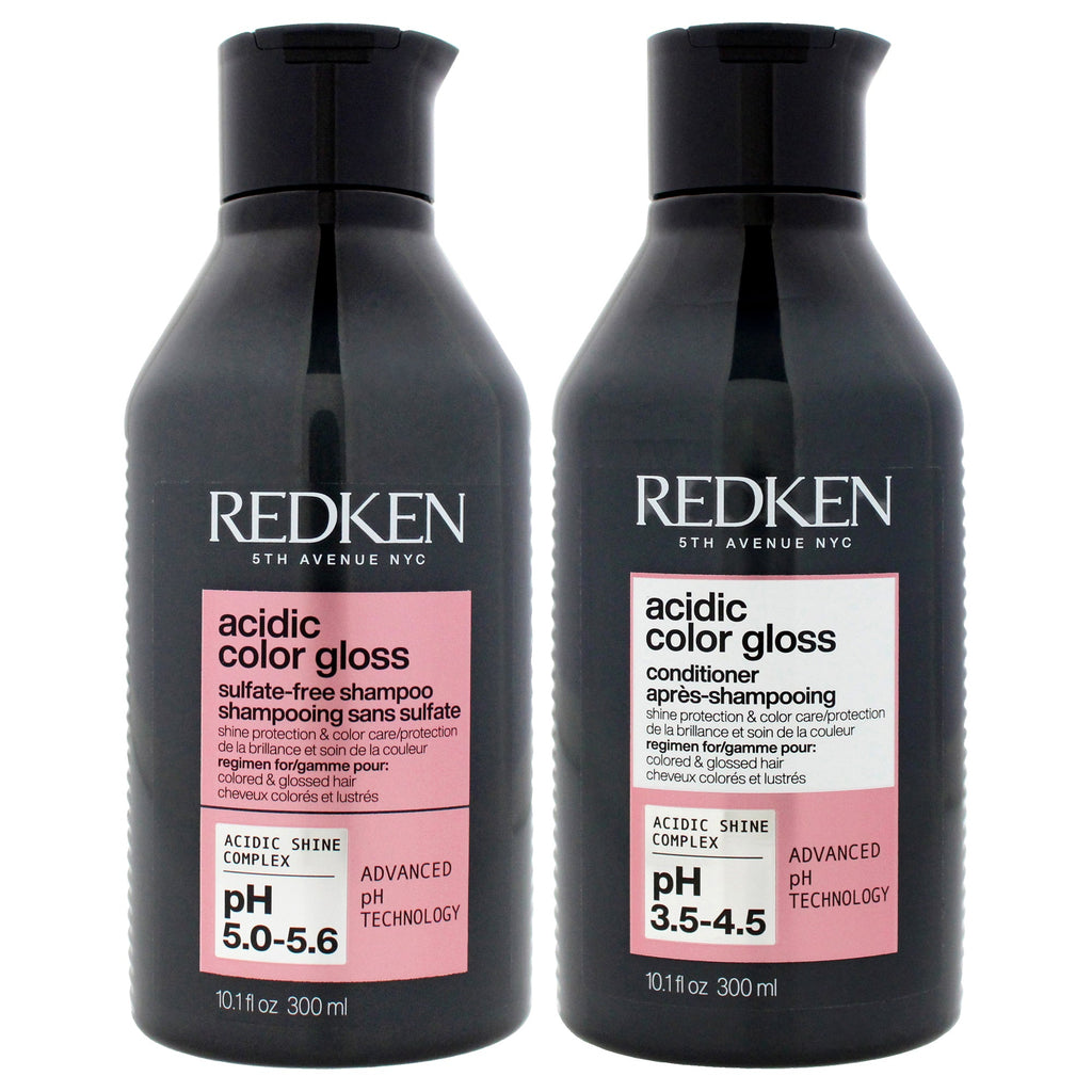 Acidic Color Gloss Kit by Redken for Unisex - 2 Pc Kit 10.1oz Shampoo, 10.1oz Conditioner