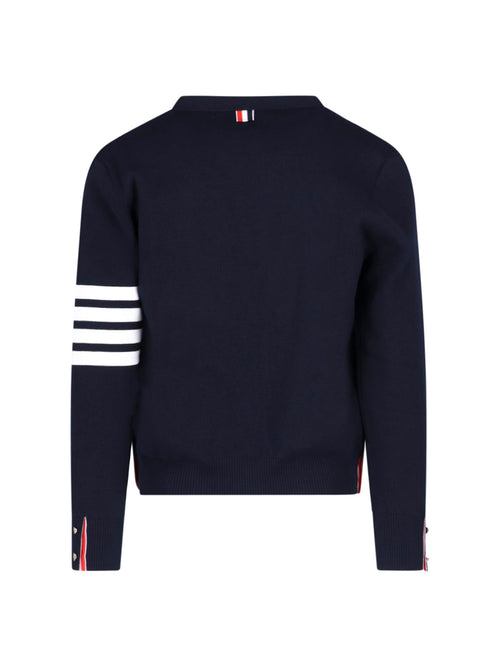 "4-Bar" Cardigan – Blue