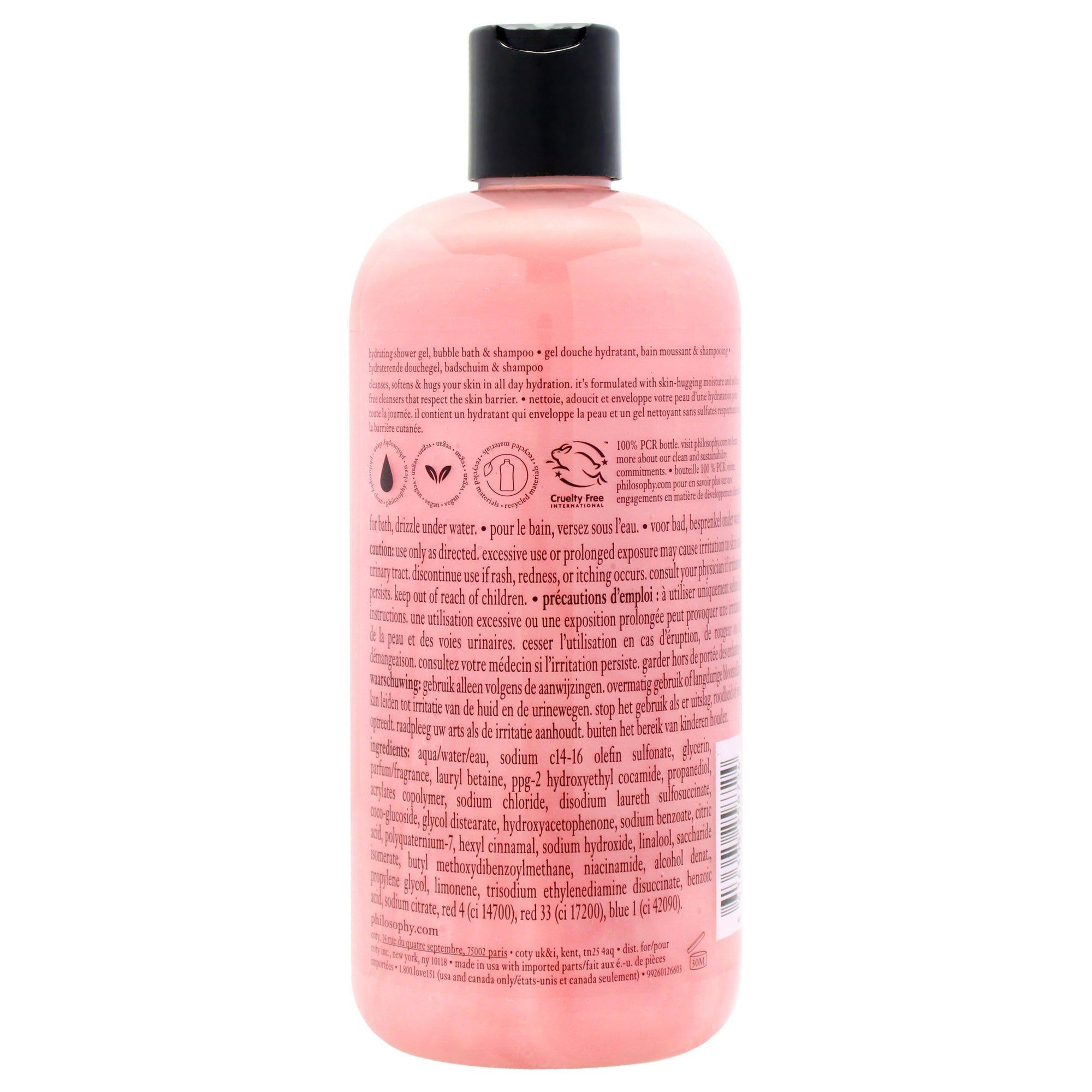 Amazing Grace Intense Hydrating Shower Gel by Philosophy for Unisex - 16 oz Shower Gel