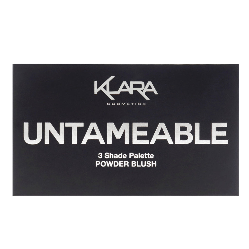 3 ShadesPowder Blush Palette - Untameable by Klara for Women - 0.35 oz Makeup