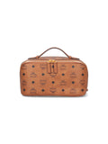 "Ottomar Toiletry" Pouch, In Brown "Visetos", Leather Finishing