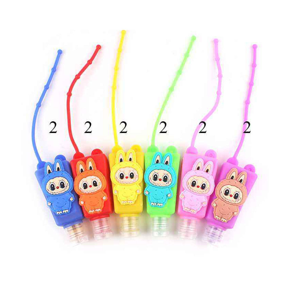 12PCS - Monster Bunny Pocket Hand Sanitizer Bottle Holder Bag Charms