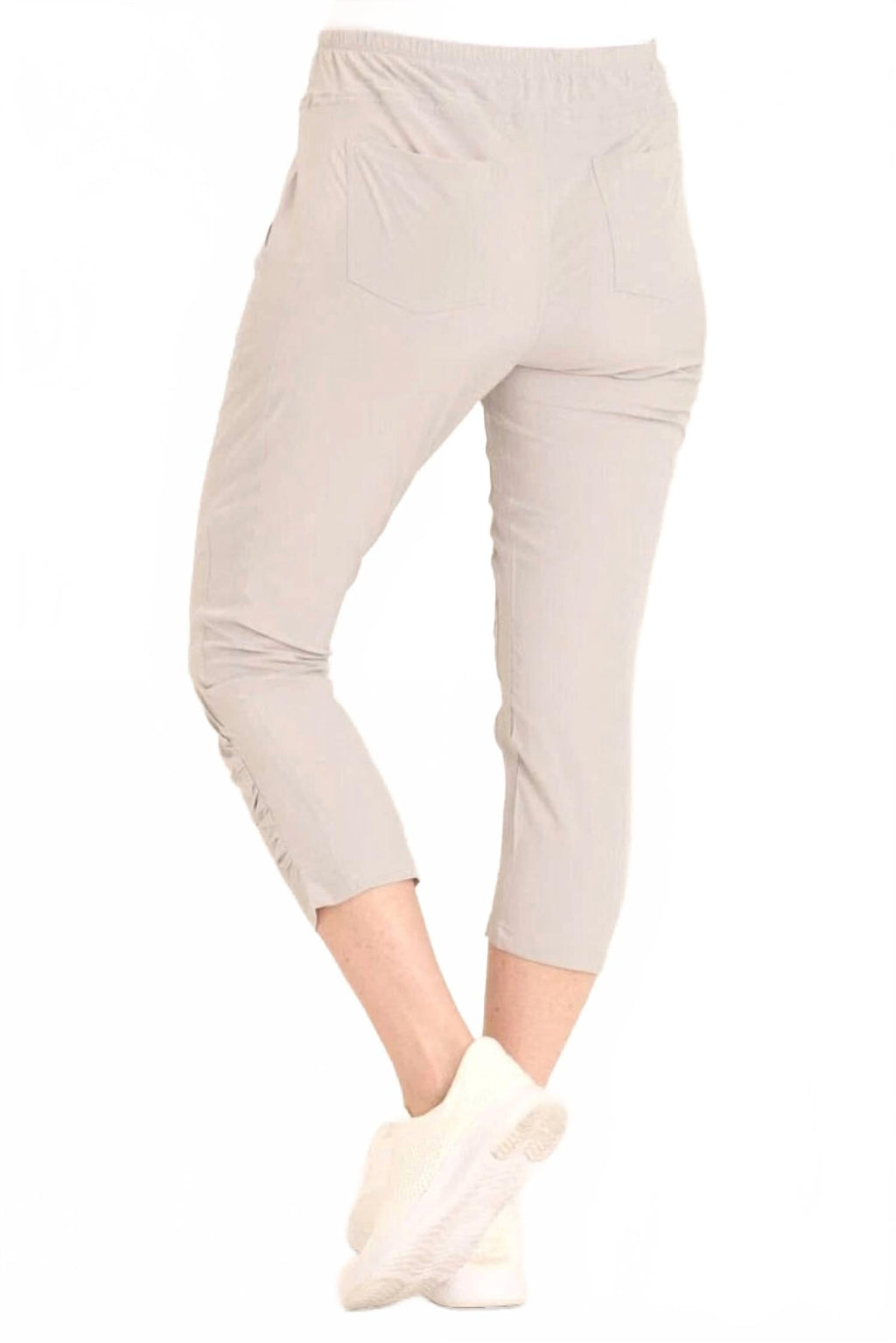 Aksana Whisper Stretch Ruched Slim Pant In Arctic