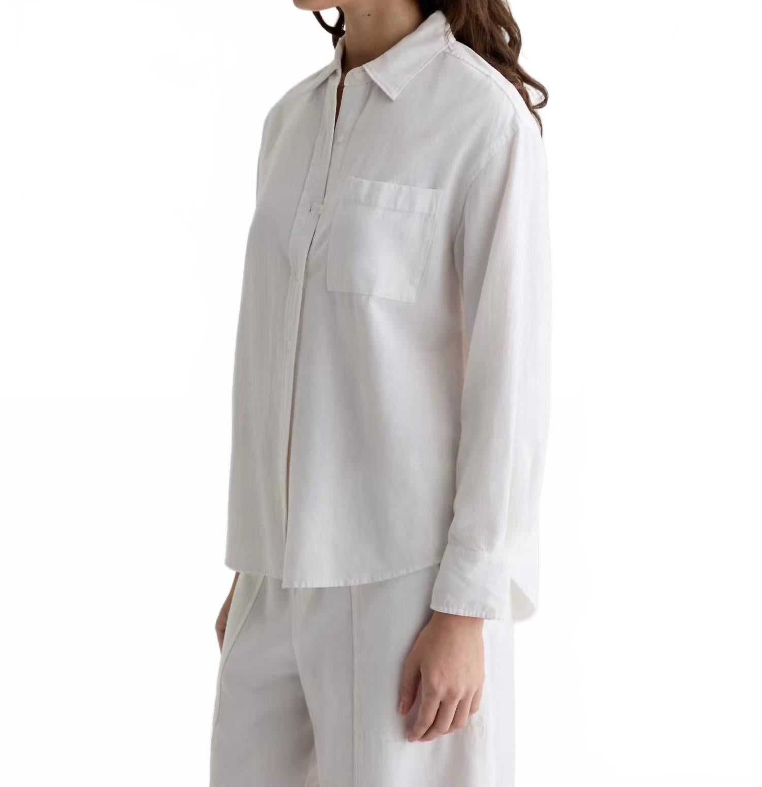 Addison Shirt In White