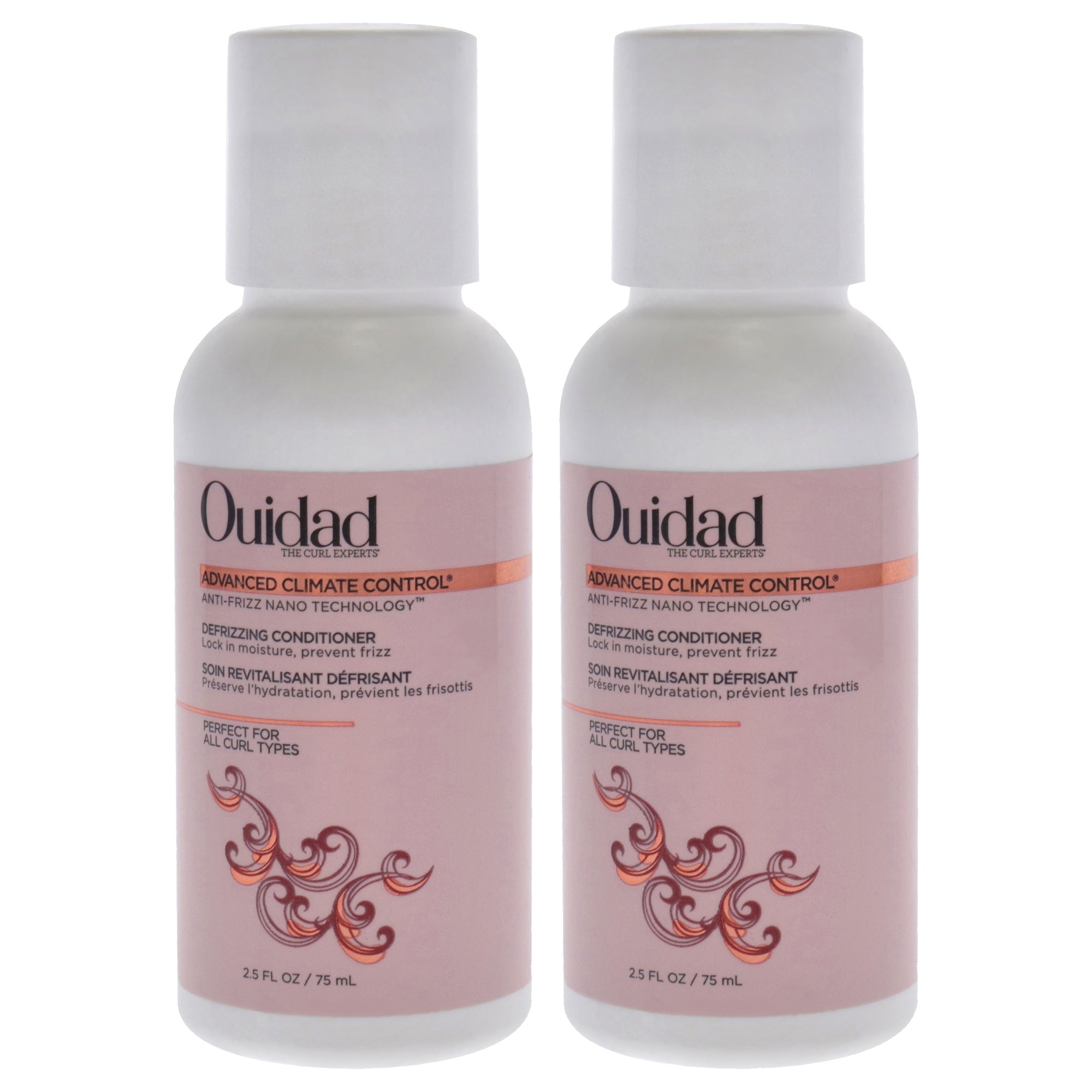 Advanced Climate Control Defrizzing Conditioner by Ouidad for Unisex - 2.5 oz Conditioner - Pack of 2