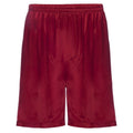 Adam Satin Boxer With Faux Fly In Red
