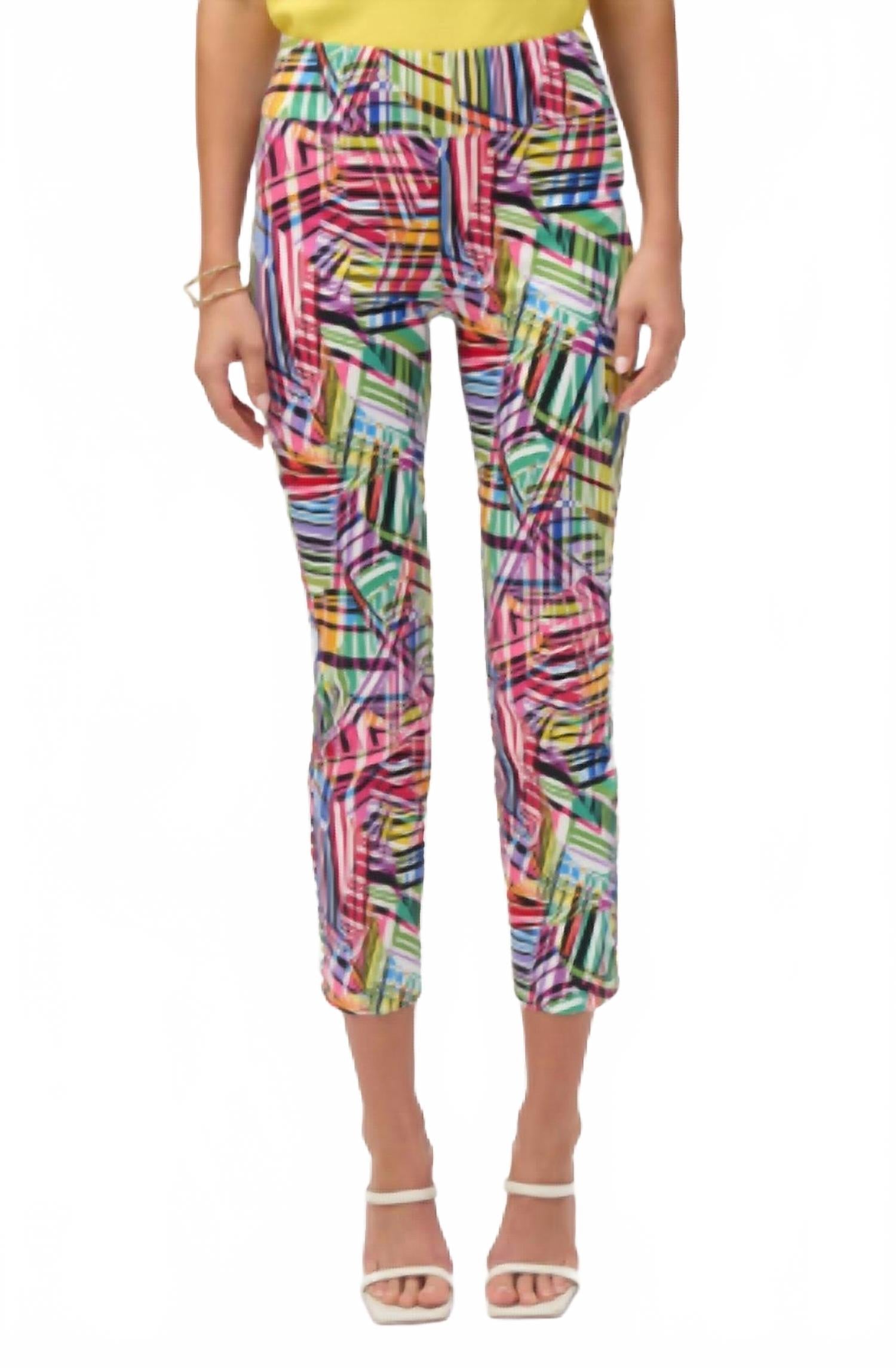 Abstract Graphic Summer Trousers In Multi