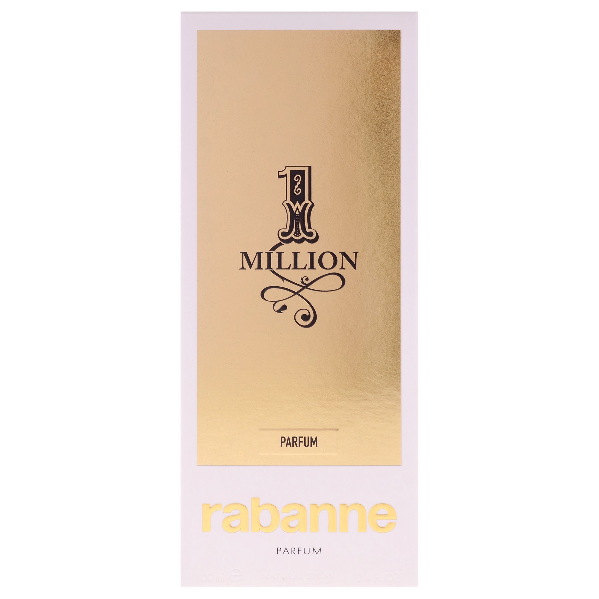 1 Million Parfum by Paco Rabanne for Men - 3.4 oz Parfum Spray