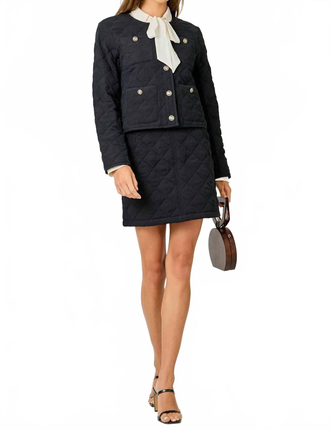 Arlette Quilted Jacket In Black