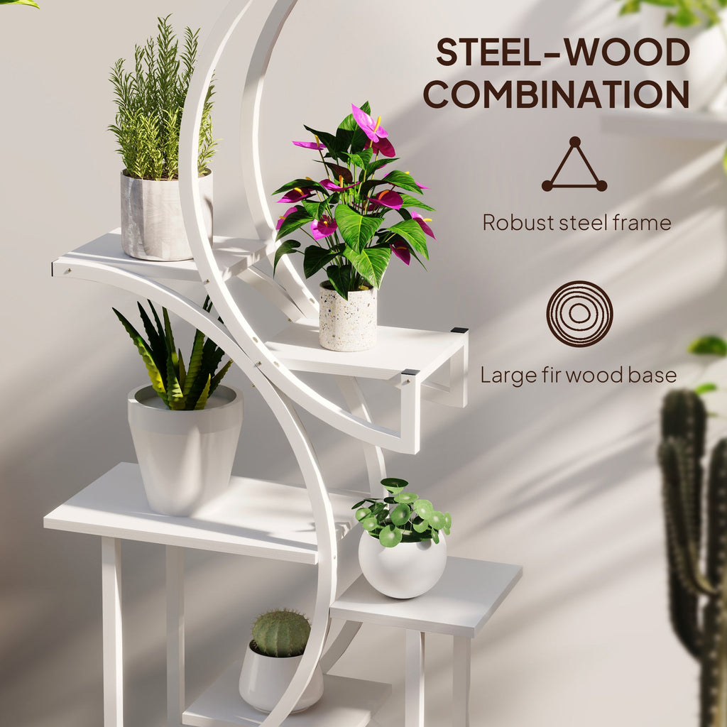 8 Tier Indoor Plant Stand, 62 Inch S Shaped Plant Shelf