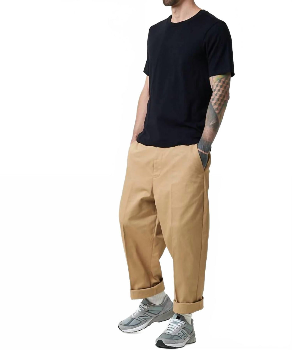 1920's Cotton Twill Worker Chino In Khaki