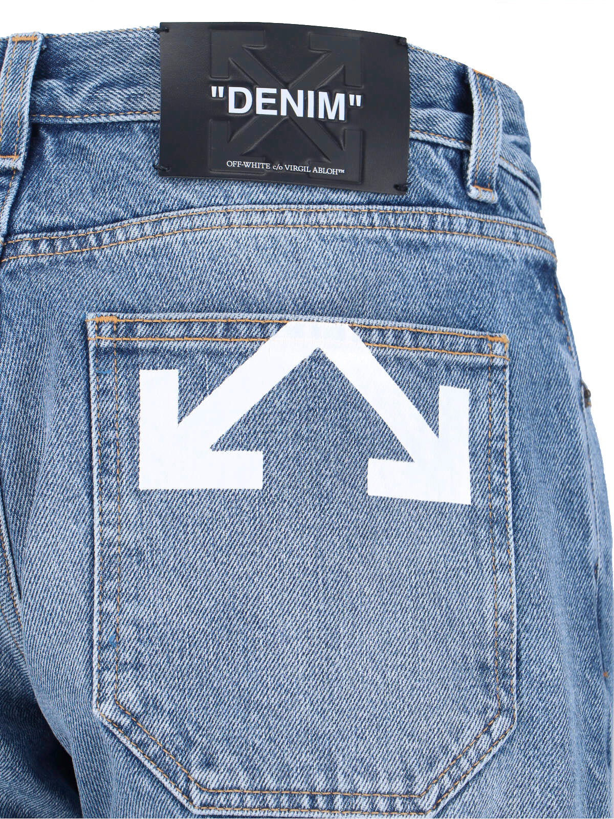 "Half-Arrow" Straight Jeans – Blue