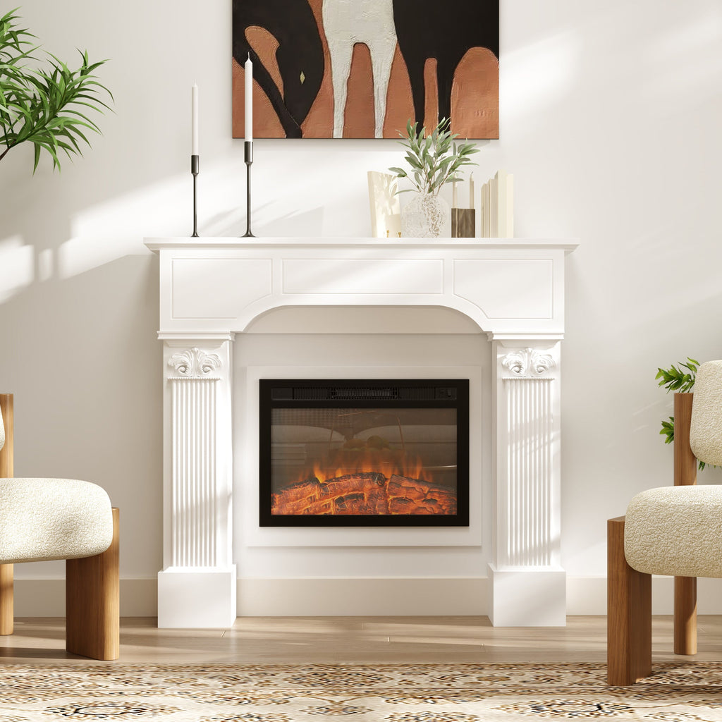43.3" Freestanding Fireplace Surround for Electric Fires