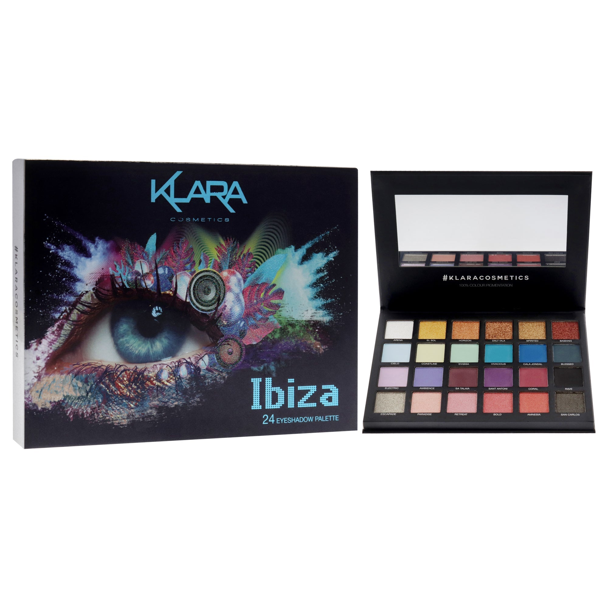 24 Eyeshadow Palette - Ibiza by Klara for Women - 1.68 oz Eye Shadow