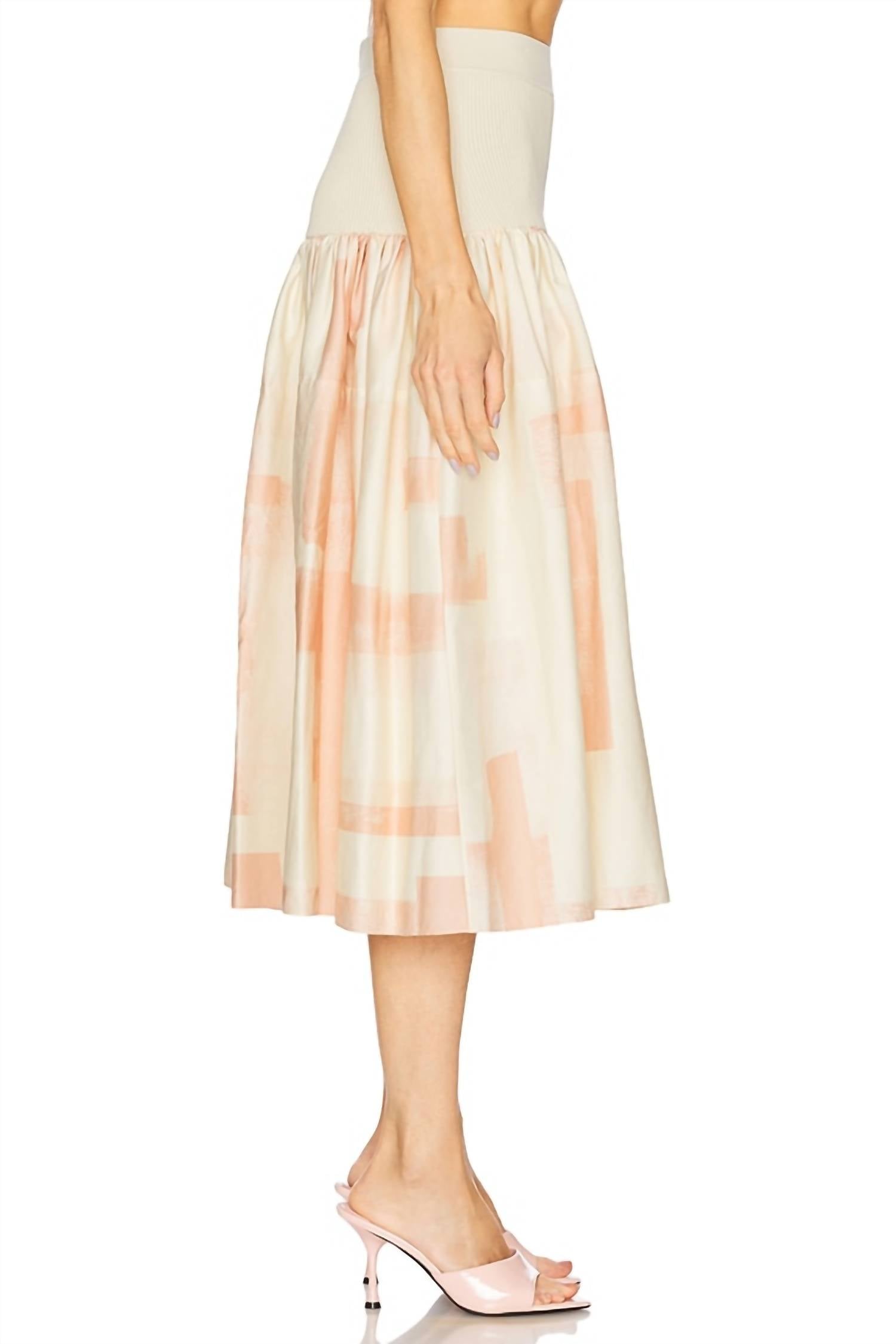 Arnette Skirt In Pink Brushstroke