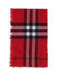 "Check" Wool Scarf – Red