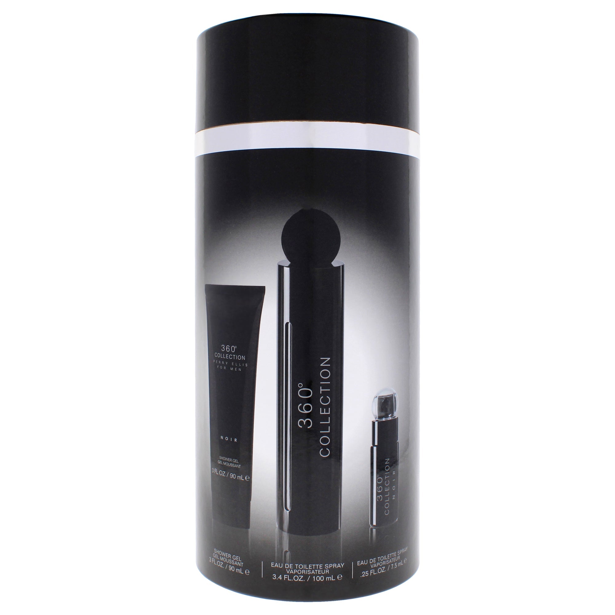 360 Black by Perry Ellis for Women - 3 Pc Gift Set 3.4oz EDP Spray, 0.25 EDP Spray (Mini), 3oz Shower Gel