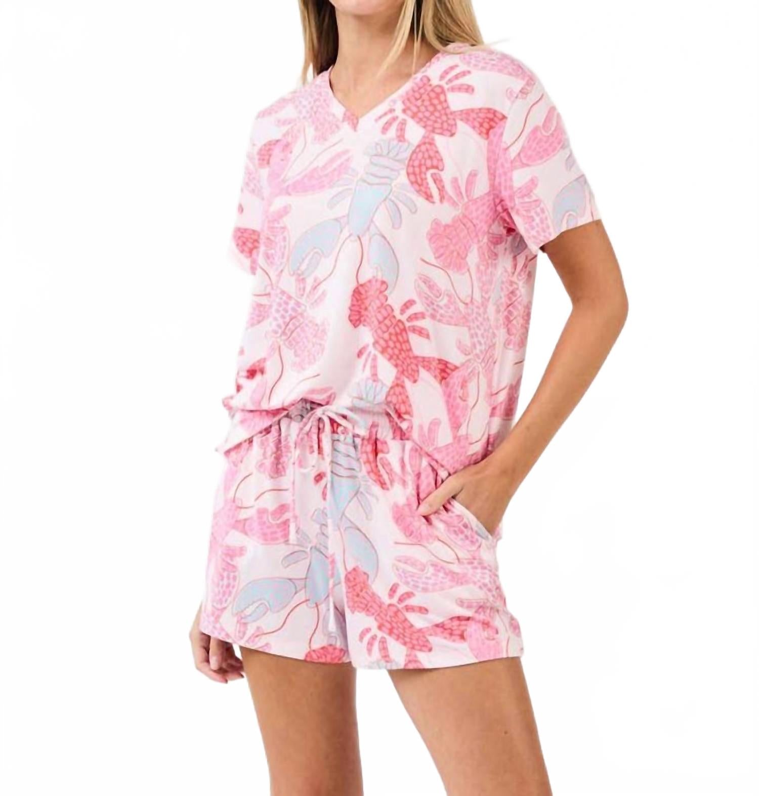 Alli Short Set In Perfect Mate Pink