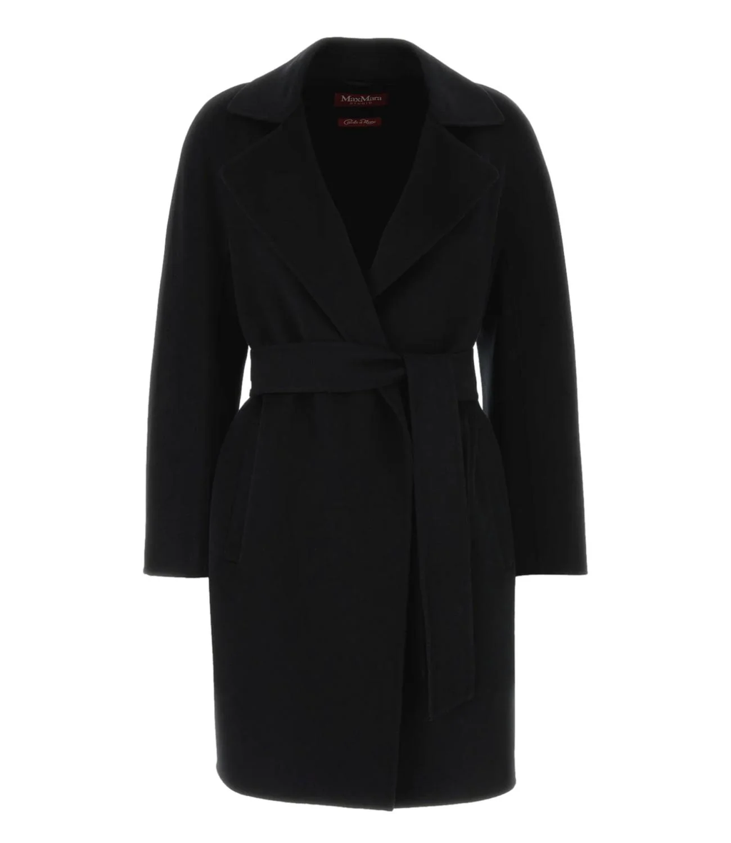Ajaccio Black Coat With Classic Design