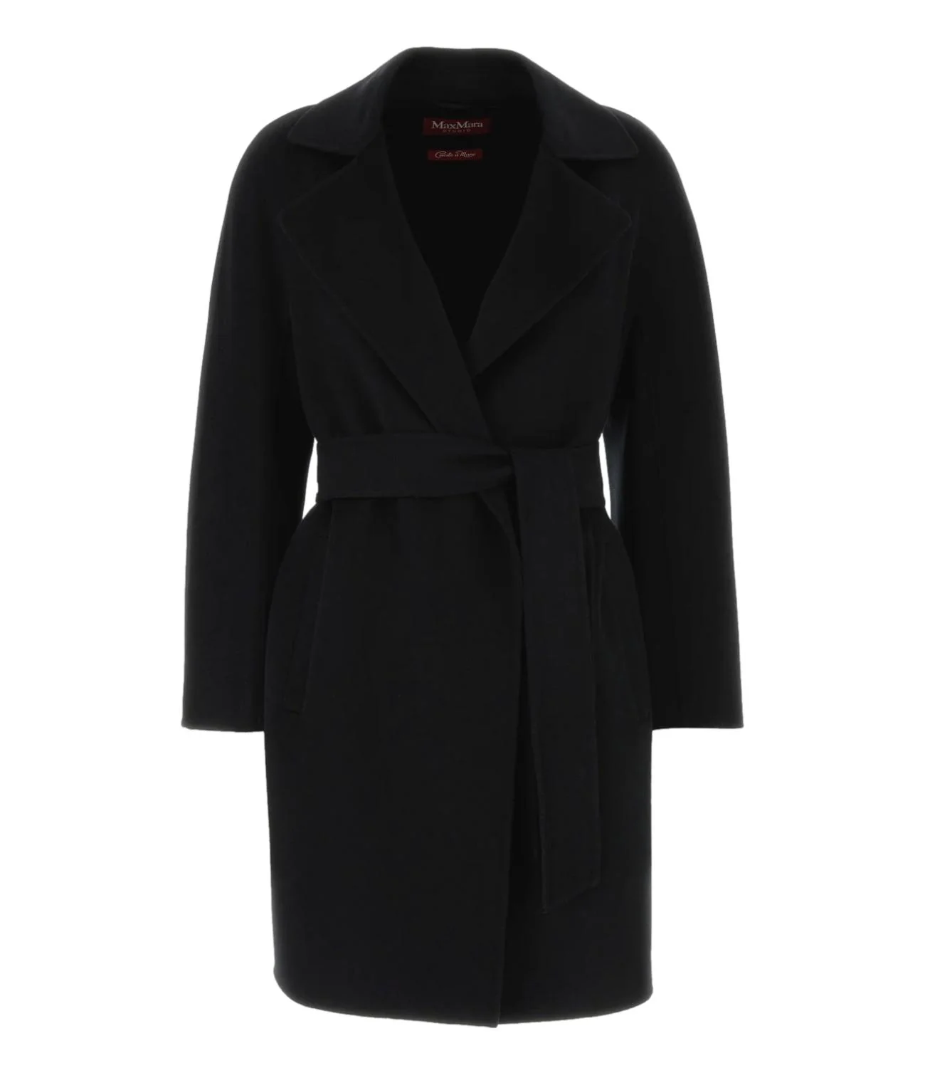 Ajaccio Black Coat With Classic Design