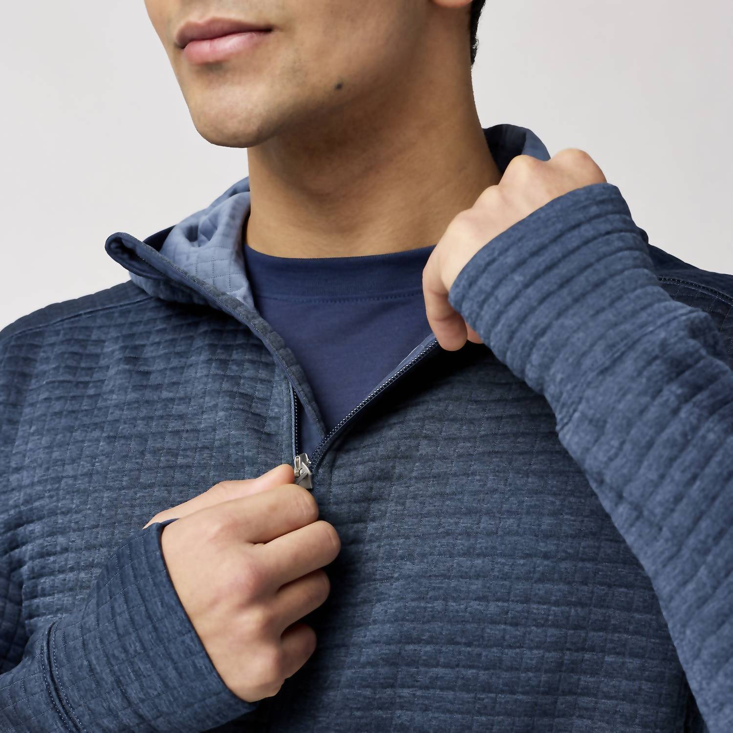 Activate Midweight Hoodie In Heather Blue Slate