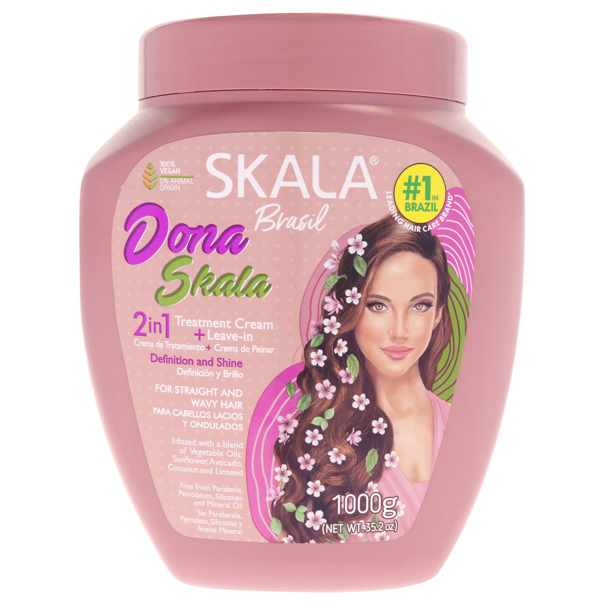 2 in 1 Super Pot Hair Treatment Cream for Smooth and Wavy Hair by Skala for Women - 35.2 oz Cream