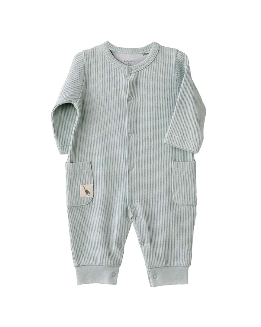 Andywawa Ribbed Giraffe Pocket Romper
