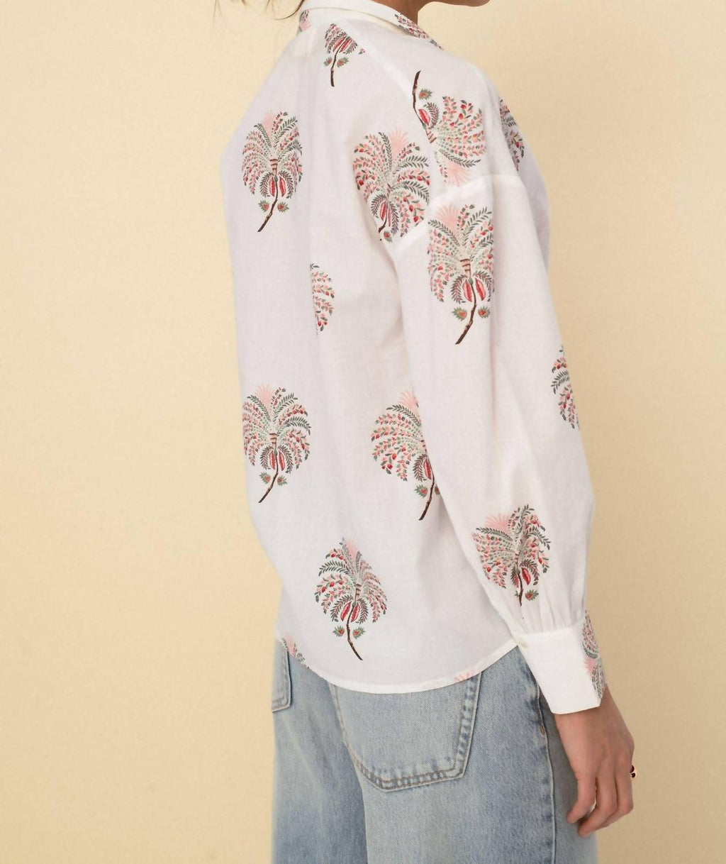 Alexa Floral Blouse In White